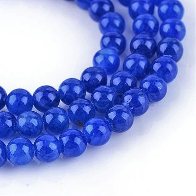 Natural Dyed Yellow Jade Gemstone Bead Strands G-R271-10mm-Y22-1