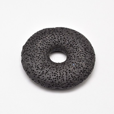 Natural Lava Rock Disc Big Pendants X-G-M203-04-1