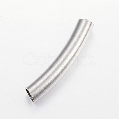 Tarnish Resistant 304 Stainless Steel Curved Tube Beads STAS-P128-01-1