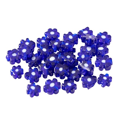 30Pcs Handmade Millefiori Glass Beads LAMP-FS0001-02B-1