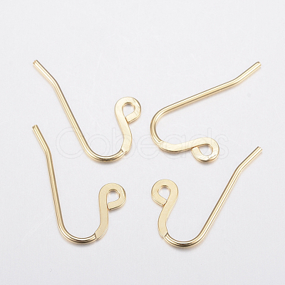 304 Stainless Steel Earring Hooks X-STAS-H436-07-1