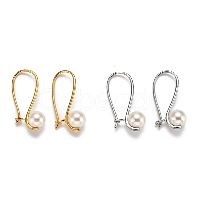 Brass Hoop Earrings EJEW-B005-01-1