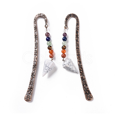 Mixed Gemstone Bookmark AJEW-C025-01-1