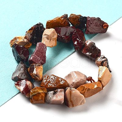 Raw Rough Natural Mookaite Beads Strands G-P528-B01-02-1