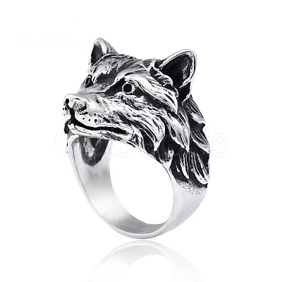 Wolf Zinc Alloy Finger Rings for Men PW-WG8046D-03-1