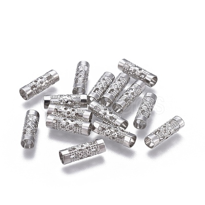 Tarnish Resistant 304 Stainless Steel Tube Beads STAS-P236-17P-1