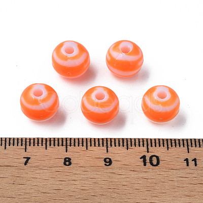 Opaque Striped Acrylic Beads MACR-S373-27D-04-1