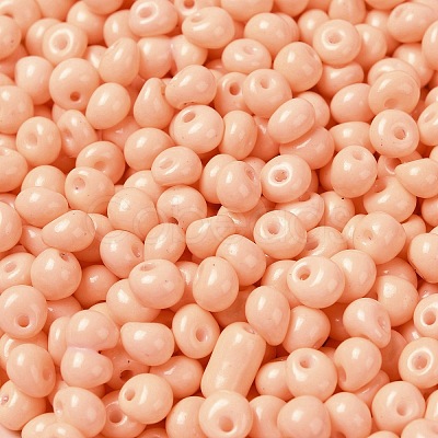 6/0 Opaque Baking Paint Glass Seed Beads SEED-M012-02A-18-1