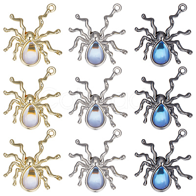 SUNNYCLUE 18Pcs 3 Colors Halloween Rack Plating Alloy Pendants FIND-SC0004-23-1