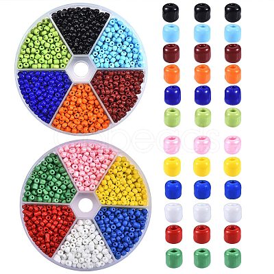 180g 12 Colors Ornaland Glass Seed Beads SEED-SZ0001-010-1