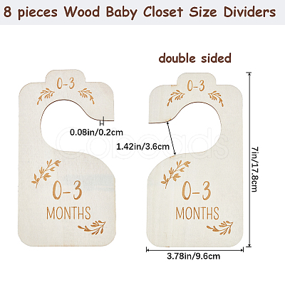 CRASPIRE 1 Set Wooden Closet Divider WOOD-CP0001-04-1