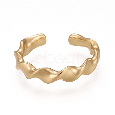 Brass Cuff Rings RJEW-Z003-11G-1