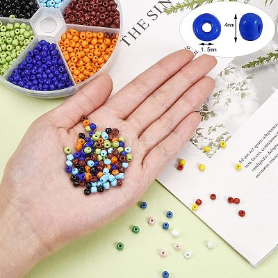 180g 12 Colors Ornaland Glass Seed Beads SEED-SZ0001-010-1