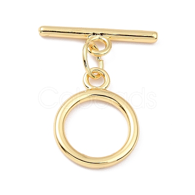 Rack Plating Brass Toggle Clasps KK-B036-12G-1