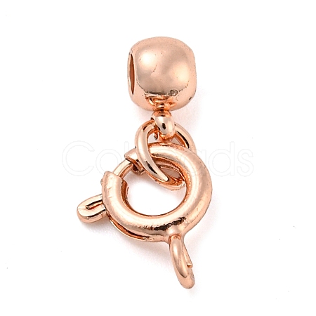 Brass Spring Ring Clasps and Silicone Beads KK-WH0052-04RG-1