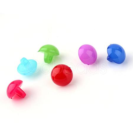 Imitation Jelly Acrylic Shank Buttons JACR-Q028-M-1