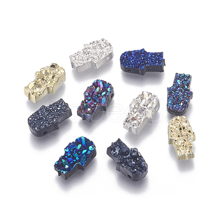 Imitation Druzy Gemstone Resin Beads RESI-L026-A-1