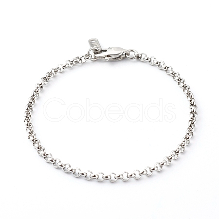 304 Stainless Steel Rolo Chain Bracelets BJEW-JB06447-01-1