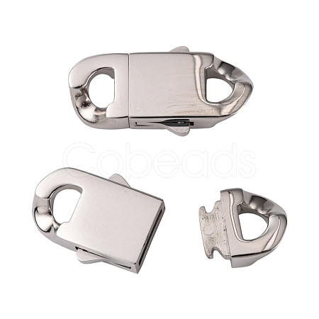 304 Stainless Steel Box Clasps STAS-S080-03B-P-1