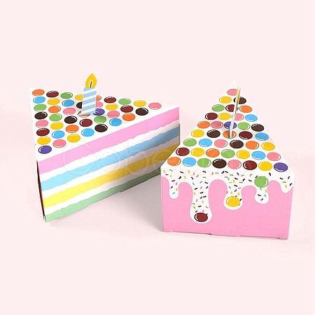Trangle Cake Paper Candy Boxes PW-WG66127-01-1