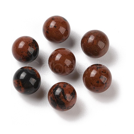 Natural Mahogany Obsidian No Hole Sphere Beads G-K353-04A-24-1