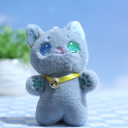 Cute Cloth Plush Bell Kitten Pendant Decorations PW-WG09BC4-02-1