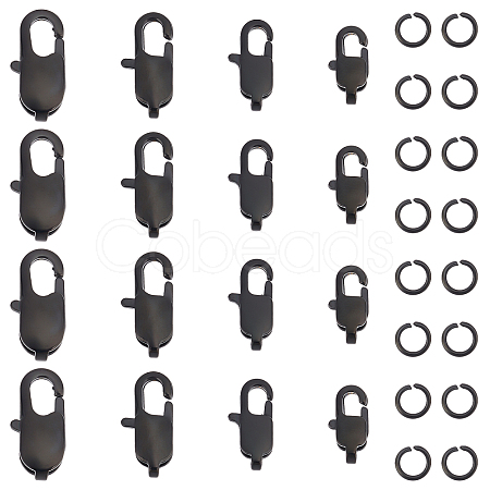 Unicraftale 16Pcs 4 Styles 304 Stainless Steel Lobster Claw Clasps STAS-UN0038-63-1