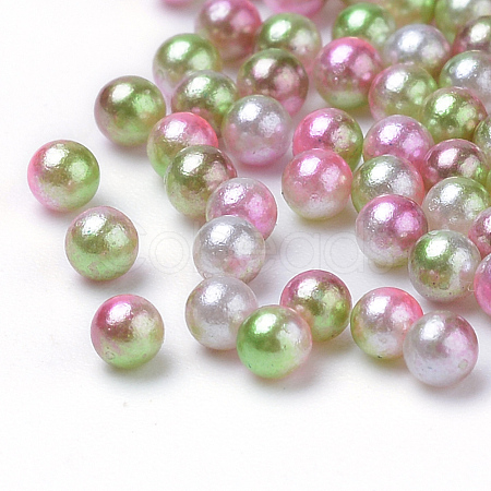 Rainbow Acrylic Imitation Pearl Beads OACR-R065-2.5mm-A08-1