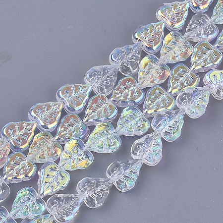 Electroplate Glass Beads Strands X-EGLA-T017-05A-1