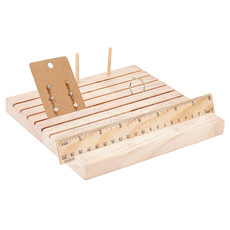 Customized 9-Slot Wooden Quilting Ruler Storage Rack RDIS-WH0011-25-1