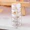 5 Compartments Plastic Screw Together Stacking Jars, Column Organizer Boxes for Jewelry Beads Small Accessories, Clear, 2.8x7cm