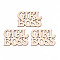 Undyed Natural Wooden Pendants, Laser Cut Shapes, Word Girl Boss, Antique White, 42.5x63x2mm, Hole: 1.6mm