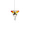 Crystal Prisms Hanging Suncatcher, Glass Window Sun Catcher Pendant Decorations, with Iron Findings, Butterfly Pattern, 400mm