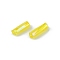 900Pcs Transparent Glass Twist Bugle Beads, Round Hole, Yellow, 6x2mm, Hole: 0.8mm