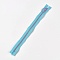 Garment Accessories, Nylon and Resin Closed-end Zipper, Zip-fastener Component, Deep Sky Blue, 33.3~33.5x2.8x0.2cm