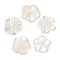 Natural White Shell Beads, Flower, Seashell Color, 19.5x20x2.5mm, Hole: 1mm