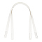 PU Leather Sew on Bag Handles, for Purse Making, White, 61.3~61.5x1.85x0.4cm, Hole: 1.8mm