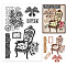 Custom PVC Plastic Clear Stamps, for DIY Scrapbooking, Photo Album Decorative, Cards Making, Flower, 160x110mm