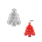 Christmas Theme DIY Silicone Candle Molds, for Candle Making, Christmas Tree, 91x71x22mm