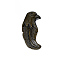 Natural Mahogany Obsidian Eagle Feather Carved Figurines, for Home Desktop Decoration, 100mm