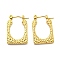 PVD Vacuum Plating 304 Stainless Steel Hoop Earrings for Women, Rectangle, Golden, 24x16x2.5mm