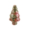 Natural Unakite Carved Christmas Tree Figurines, for Home Desktop Decoration, 33x52mm