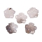 Natural Grey Agate Carved Pendants, Flower Charms, 28.5x29.5x5mm, Hole: 1.2mm