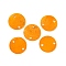 Spray Painted Natural Capiz Shell Connector Charms, Disc, Orange, 15x1.5mm, Hole: 1mm