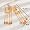 Bohemian Leaf Tassel Earrings for Bride Wedding Party Decoration Gift, Dangle Earrings, for Women