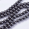 Non-magnetic Synthetic Hematite Bead Strands X-G-R193-19-8mm-1