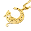 304 Stainless Steel Necklaces NJEW-Q338-07G-3