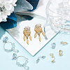 SOFPLATE 32Pcs 2 Colors Brass Clip-on Earring Findings KK-SP0001-25-4