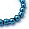 Baking Painted Pearlized Glass Pearl Round Bead Strands HY-Q003-12mm-06-2