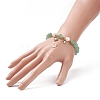 Natural Green Aventurine & Imitation Morganite Quartz Beaded Bracelets BJEW-JB09041-4